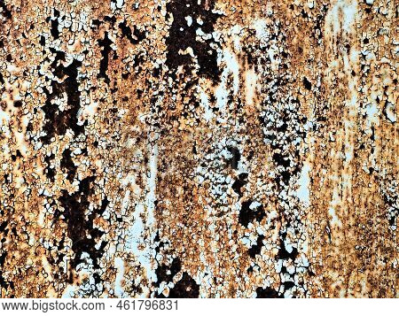 A Closeup Shot Of A Rusty Metal Surface. Corosion
