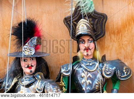 Traditional Sicilian Puppets Used For The Opera Dei Pupi