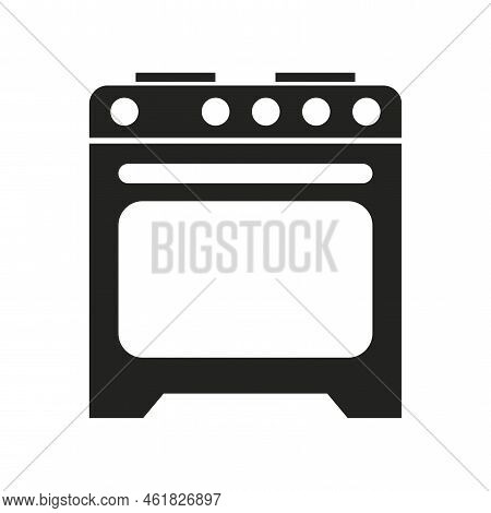 Gas Stove Icon. Cooking Background. Vector Illustration. Stock Image.
