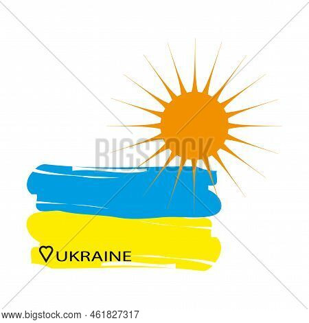 Ukraine Banner. Support Ukraine. Vector Illustration. Stock Image.