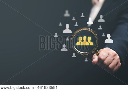 Hrm Or Human Resource Management Organizational Executives Plan Success Strategies Through People. B
