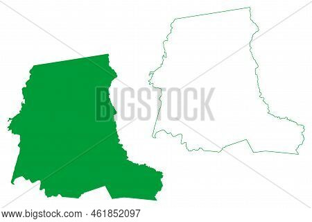 Iracema Municipality (ceará State, Municipalities Of Brazil, Federative Republic Of Brazil) Map Vect