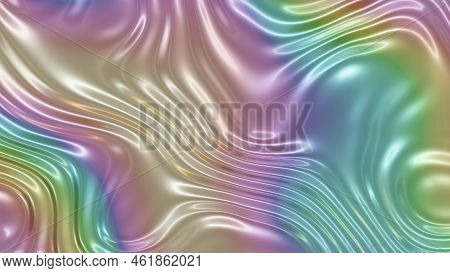 Light Pearlescent Texture Of Creases In The Fabric, 16x9 Landscape Orientation Background, 3d Render