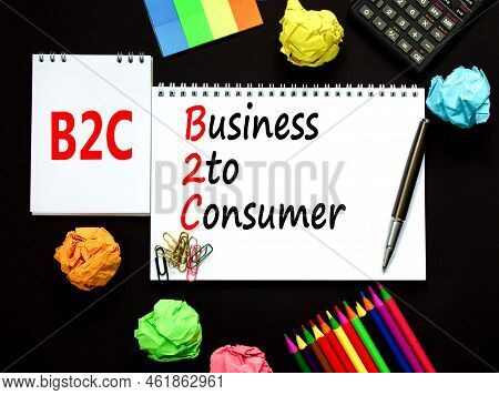 B2c Business To Consumer Symbol. Concept Words B2c Business To Consumer On White Note On A Beautiful