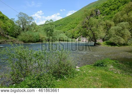 View At The River Over Lake Debar On North Macedonia