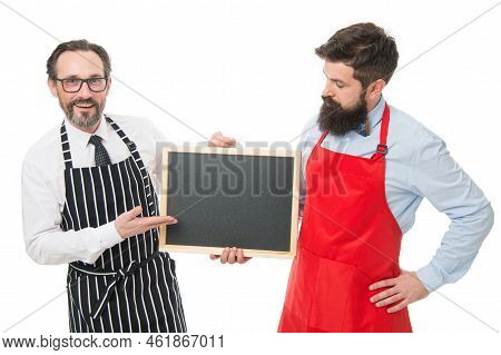 Catering Business. Welcome On Board. Menu Planning. Happy Chef In Apron. Partners Celebrate Start Up