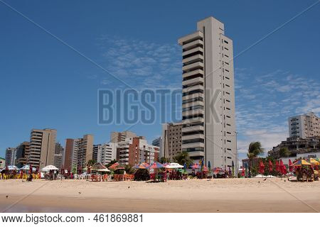 Fortaleza Ceara, Brazil, September 13 2022 The Meireles Neighborhood In Downtown Fortaleza, Near Ira