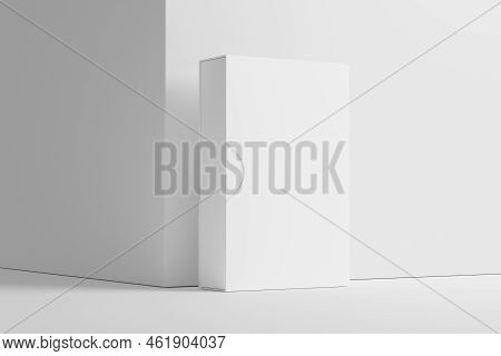 Software Box Wth Slip Case White Blank 3d Renderning Mockup