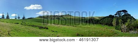 Bakke med panoramaudsigt landskab