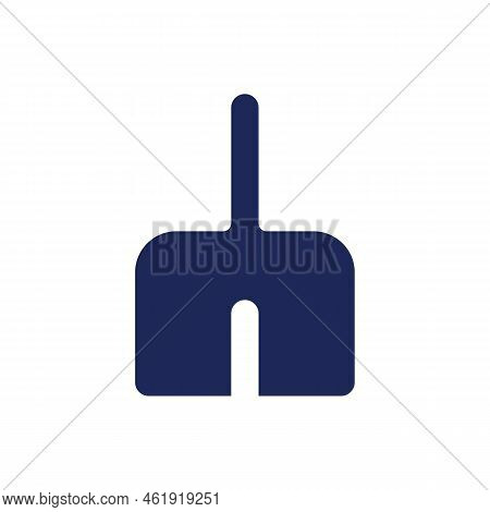 Broom Black Glyph Ui Icon. Erase Messages History. Clear Cache. Digital Tool. User Interface Design.