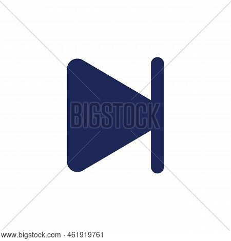 Skip To End Black Glyph Ui Icon. Multimedia Player Control. Move Forward. User Interface Design. Sil