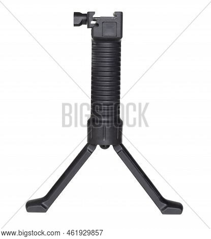 Grip For An Ar-15 That Transforms Into A Bipod Isolated On White