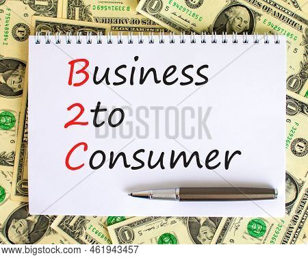 B2c Business To Consumer Symbol. Concept Words B2c Business To Consumer On White Note On A Beautiful