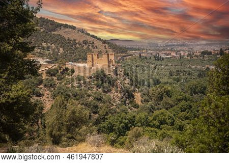 The Kasbah Castle From The Middle Atlas And The Tadla Plain Of Morocco Protecting And Overlooking Th