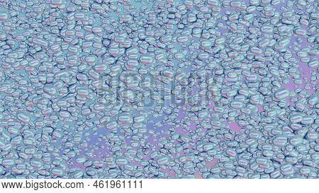 Light Pearlescent Texture Of Little Shiny Pills, 16x9 Landscape Orientation Background, 3d Rendering