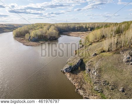 Confluence Of The Iset And Kamenka Rivers In The City Kamensk-uralskiy. Iset And Kamenka Rivers, Kam
