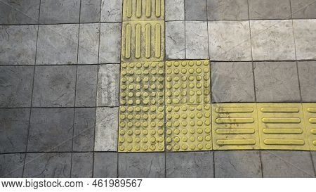 Braille Blocks Are Plates That Are Placed On Pedestrians To Safely Guide Blind People, So That They 