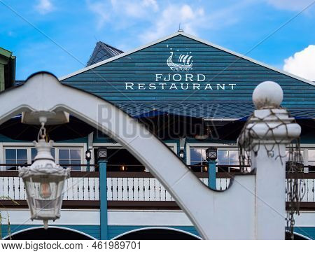 Rust, Germany - September 1, 2022: Fjord Restaurant In Europa-park, The Largest Theme Park In German