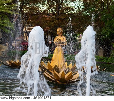 Rust, Germany - September 1, 2022: Figurine Of Princess In Europa-park, The Largest Theme Park In Ge