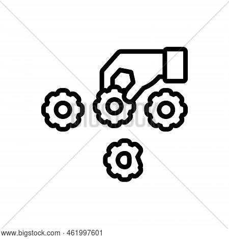 Black Line Icon For Replaced Change Exchange Replacement Reconstitute Restore