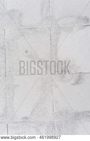 Polymeric Paver Sand On Top Of Gray Concrete Patio Stone Paver Brick Walkway In Texas, Usa