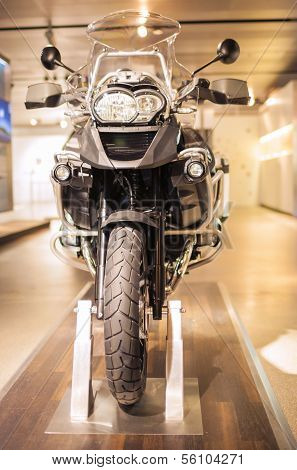 MUNICH, GERMANY - JUNE 17, 2012: Bmw R 1150 Gs Enduro Class Motorcycle Front View Shown In Bmw Museu