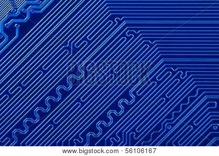 Blue electronic circuit board