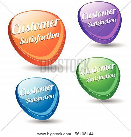 Kundenzufriedenheit bunte Vector Icon