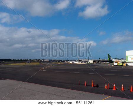Empty Honolulu International Airport Runway