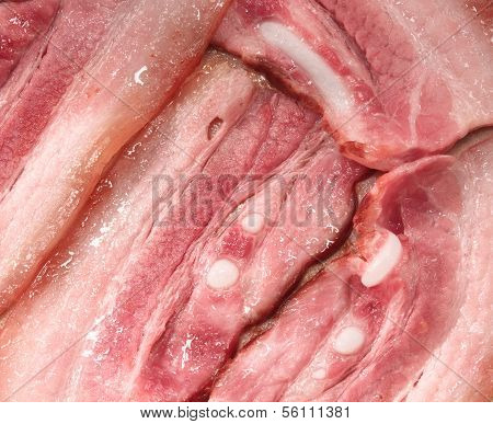 Frying of bacon.