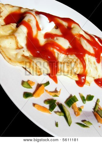 Panqueca na placa