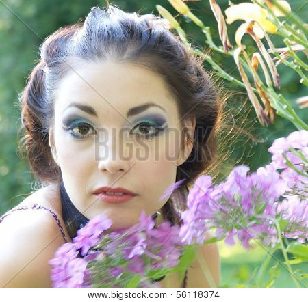 Pretty Female Face Coseup 