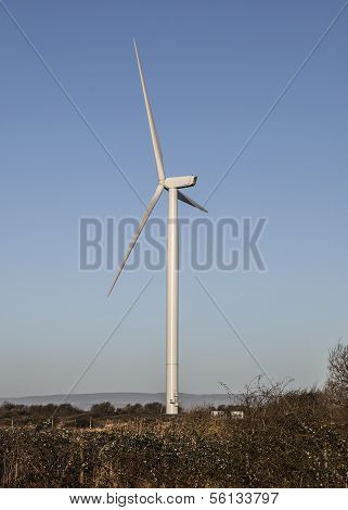 Wind Turbine At The Port Of Bristol Avonmouth Docks Uk