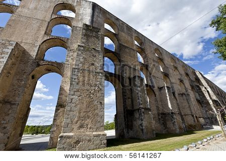 Amoreira Aqueduct in Elvas, Portugal