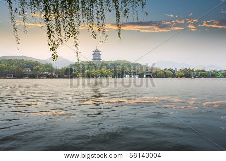 Leifeng Pagoda In Evening Glow