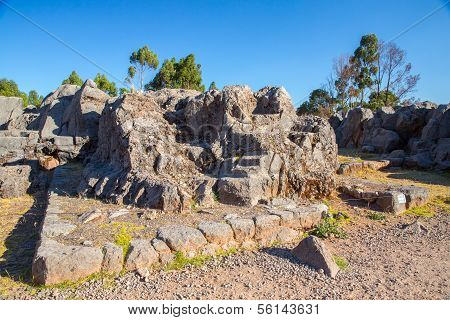 Peru, Qenko, Located At Archaeological Park Of Saqsaywaman.south America.this  Archeological Site -