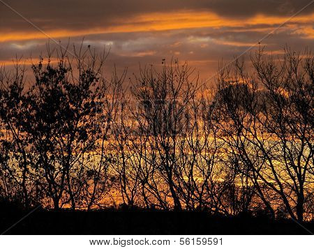 sun setting