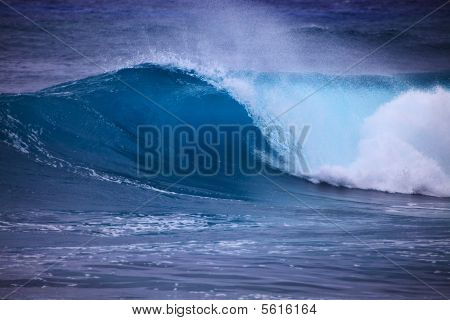 Marejadas de surf contra shore de Oahu