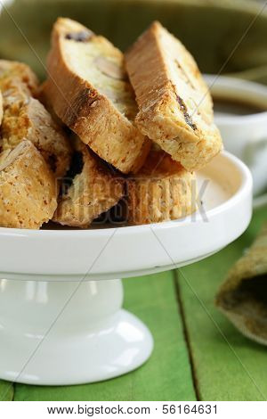 traditional Italian biscotti cookies (cantucci)