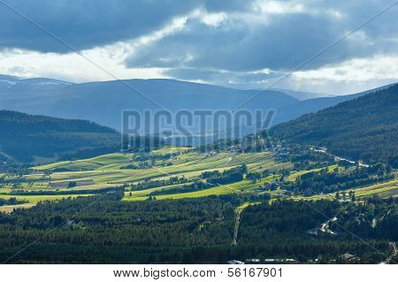 Berg Land Sommerlandschaft (Norwegen).