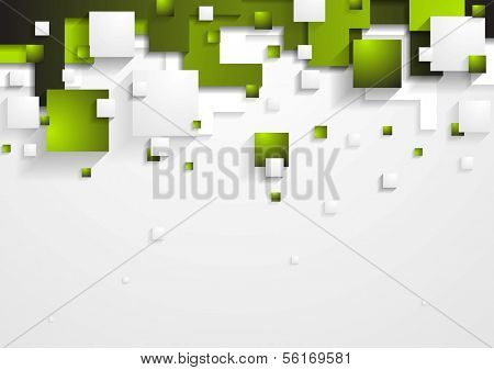 Abstract green and grey vector tech background