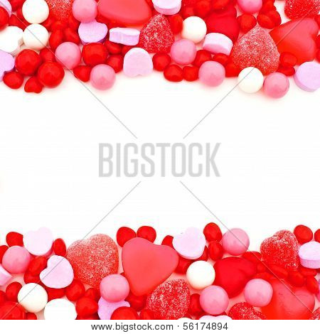 Valentines Day candy border