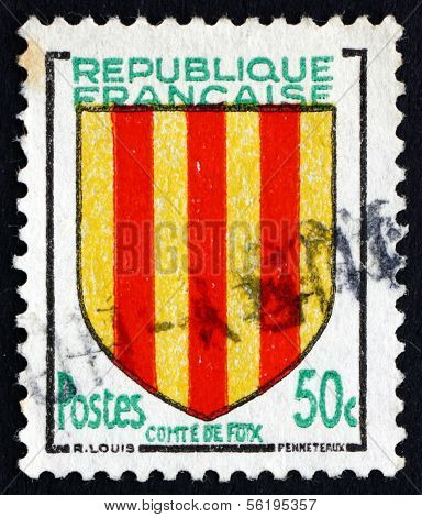 Postage Stamp France 1955 Arms Of County Of Foix