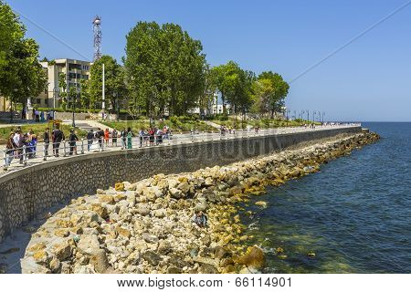 Seawall In Constanta, Romania