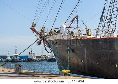 Anchored Tall Ship Keel