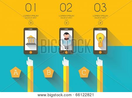 Flat UI design concepts for unique infographics, seo, web template branding. Concepts eÃ?Ã?Ã?ÃÂ²ements for web banners and brochure or covers.