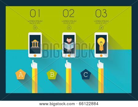 Flat UI design concepts for unique infographics, seo, web template branding. Concepts eÃ?Ã?Ã?ÃÂ²ements for web banners and brochure or covers.