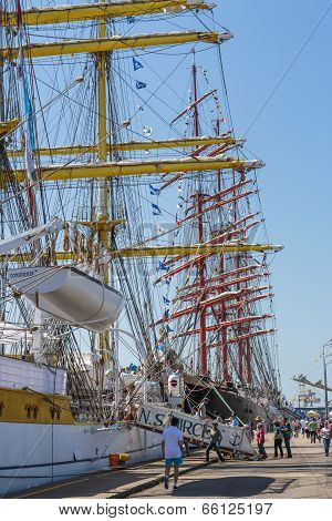 Anchored Tall Ship