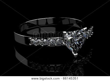 Jewellery ring on a white background (high resolution 3D image)