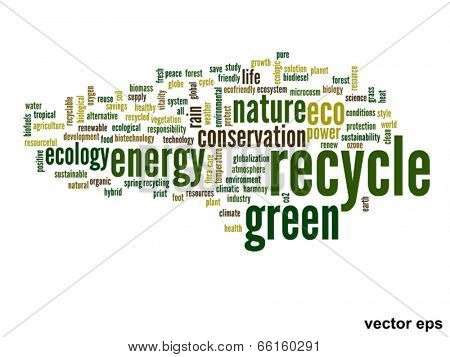 Vector eps concept or conceptual abstract green recycle and ecol